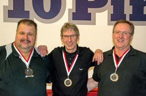 Medaillengewinner 2015 Balu (Bronze), Eero (Gold), Alfred (Silber)